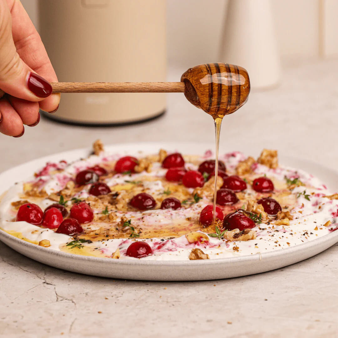 Whipped Goat Cheese + Honey