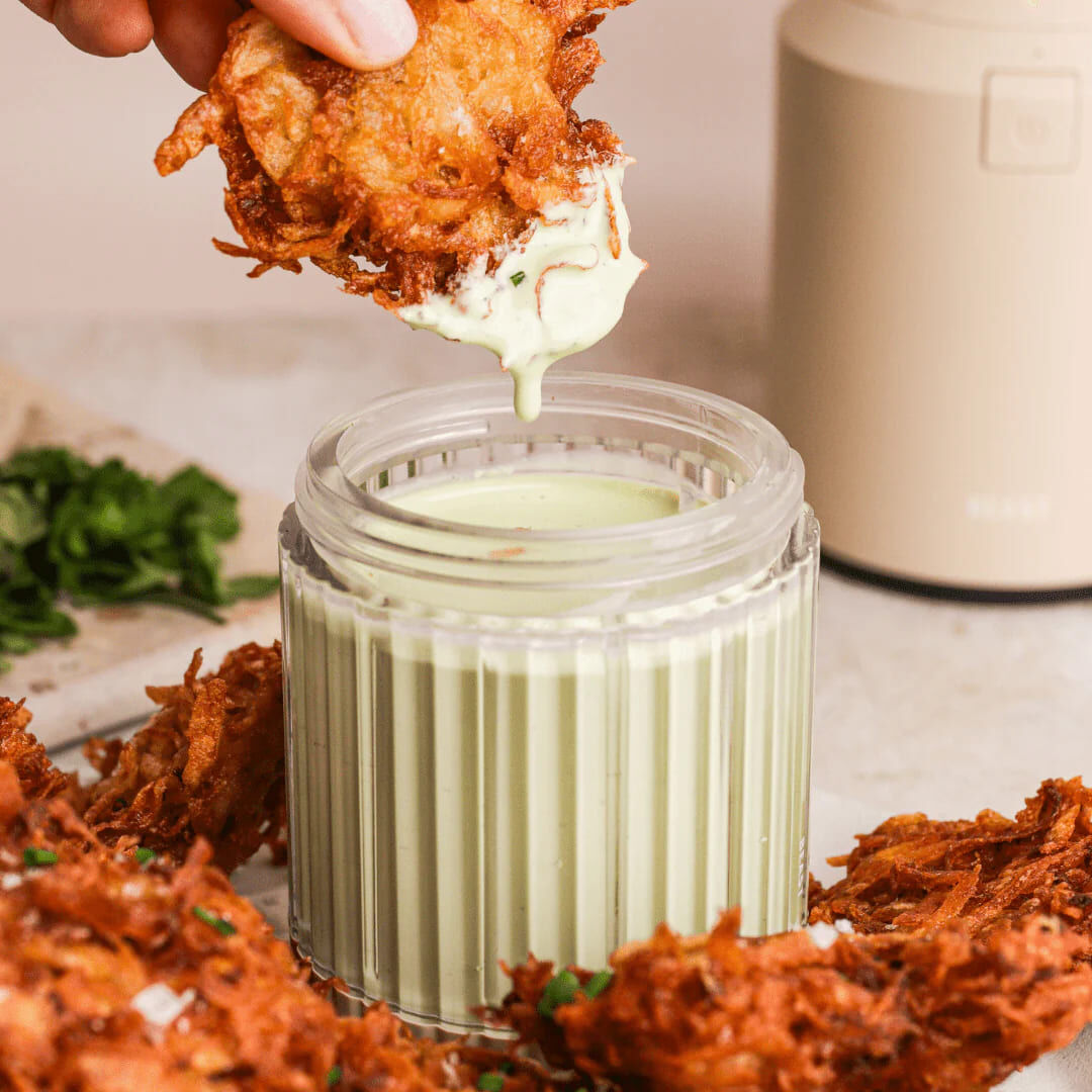 Herby Greek Yogurt Latke Dip